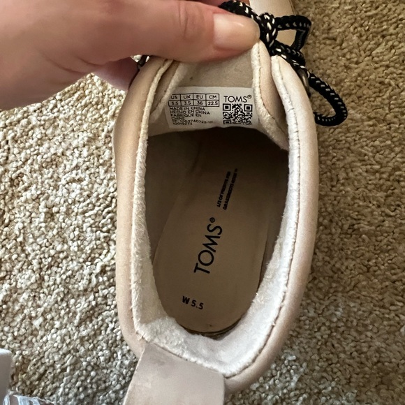 Toms Melrose Beige lace up wedge booties - Picture 3 of 11